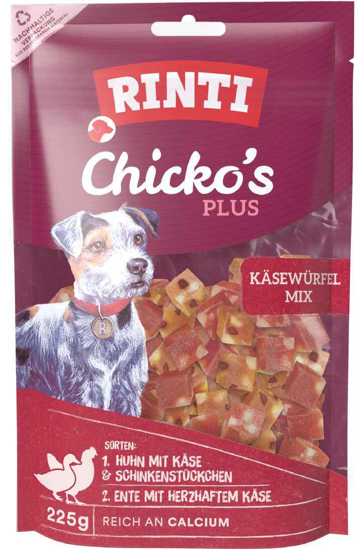 RINTI Hundeleckerlis Chicko's Plus Würfelmix